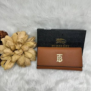 Velmora 3-Fold Long Wallet – Brown Heritage Edition ( Burberry )