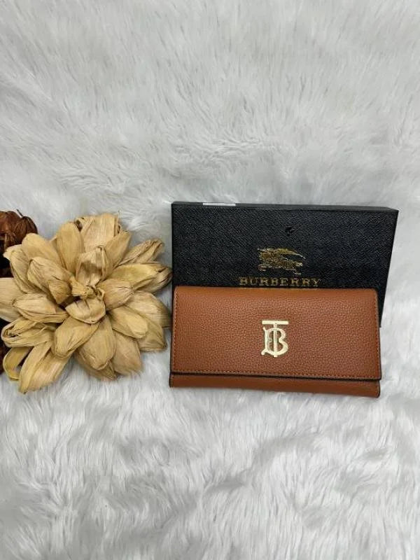 Velmora 3-Fold Long Wallet – Brown Heritage Edition ( Burberry )