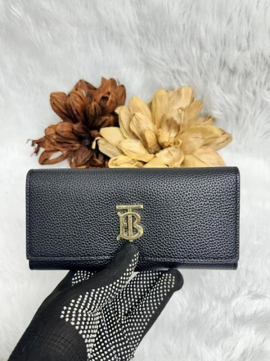 Velmora 3-Fold Long Wallet – Brown Heritage Edition ( Burberry )