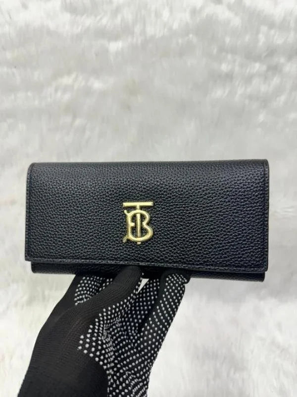 Velmora 3-Fold Long Wallet – Brown Heritage Edition ( Burberry )