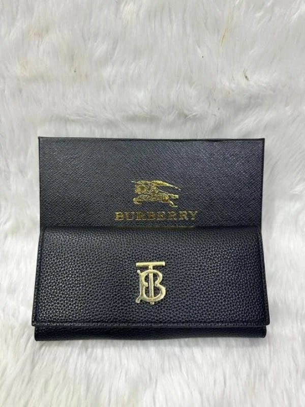 Velmora 3-Fold Long Wallet – Brown Heritage Edition ( Burberry )
