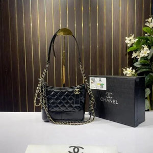 Velmora Small Hobo Shoulder Bag – Noir Luxe Edition ( Chanel )
