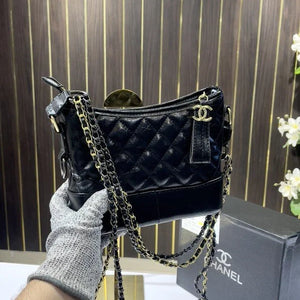 Velmora Small Hobo Shoulder Bag – Noir Luxe Edition ( Chanel )