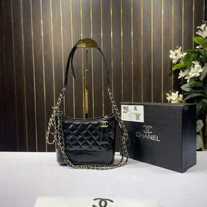 Velmora Small Hobo Shoulder Bag – Noir Luxe Edition ( Chanel )