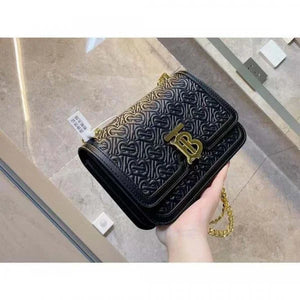 Velmora Monogram Logo Shoulder Bag – Heritage Luxe Edition ( Burberry )