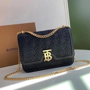 Velmora Monogram Logo Shoulder Bag – Heritage Luxe Edition ( Burberry )