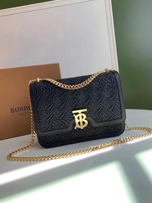 Velmora Monogram Logo Shoulder Bag – Heritage Luxe Edition ( Burberry )