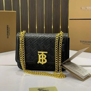 Velmora Monogram Logo Shoulder Bag – Heritage Luxe Edition ( Burberry )