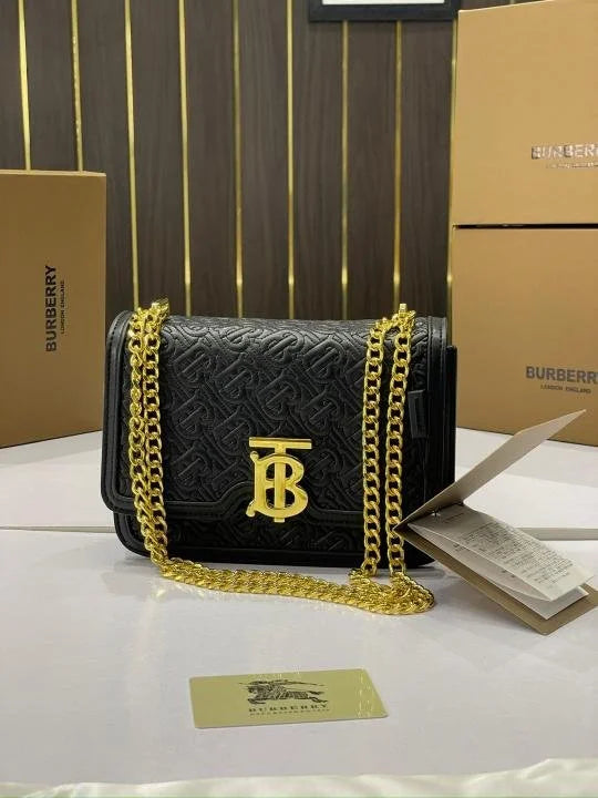 Velmora Monogram Logo Shoulder Bag – Heritage Luxe Edition ( Burberry )