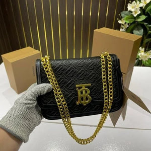 Velmora Monogram Logo Shoulder Bag – Heritage Luxe Edition ( Burberry )