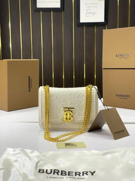 Velmora Monogram Logo Shoulder Bag – Heritage Luxe Edition ( Burberry )