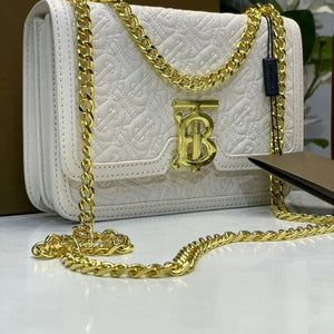 Velmora Monogram Logo Shoulder Bag – Heritage Luxe Edition ( Burberry )