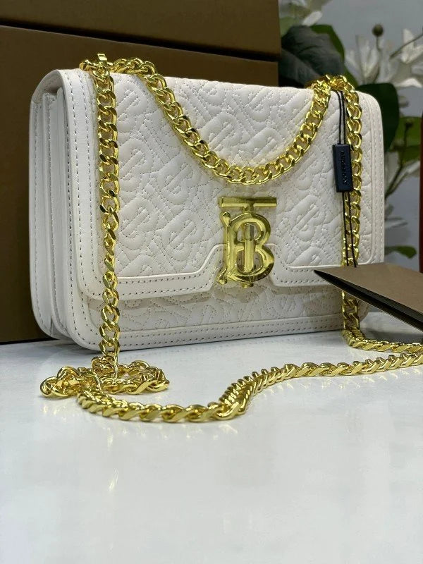 Velmora Monogram Logo Shoulder Bag – Heritage Luxe Edition ( Burberry )