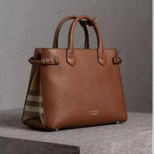 Velmora Banner Medium Tote Bag – Brown Heritage Edition ( Burberry )