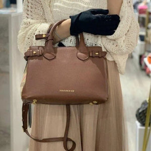 Velmora Banner Medium Tote Bag – Brown Heritage Edition ( Burberry )