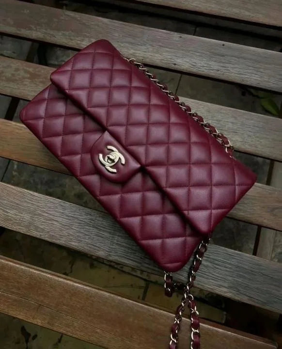 Velmora Quilted Double Flap Shoulder Bag – Noir Luxe Edition ( Chanel )