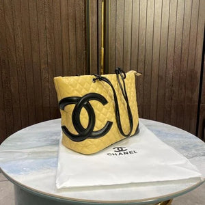 Velmora Quilted Cambon Tote – Noir Luxe Edition ( Chanel )
