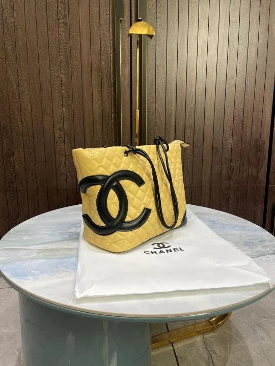 Velmora Quilted Cambon Tote – Noir Luxe Edition ( Chanel )