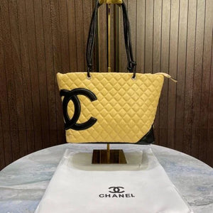 Velmora Quilted Cambon Tote – Noir Luxe Edition ( Chanel )