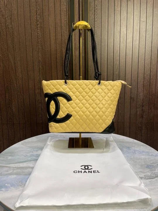 Velmora Quilted Cambon Tote – Noir Luxe Edition ( Chanel )