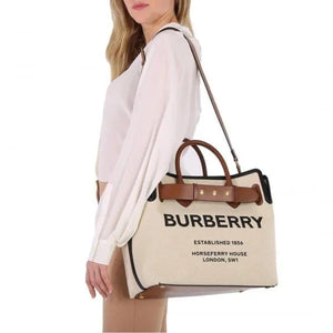 Velmora Belted Canvas Tote Bag – Horseferry Heritage Edition ( Burberry )