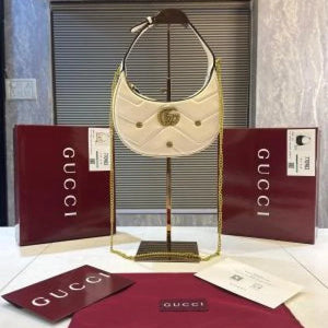 Velmora Half Moon Shoulder Bag – Noir Gold Luxe Edition ( Gucci )