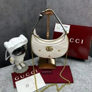 Velmora Half Moon Shoulder Bag – Noir Gold Luxe Edition ( Gucci )