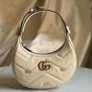 Velmora Half Moon Shoulder Bag – Noir Gold Luxe Edition ( Gucci )
