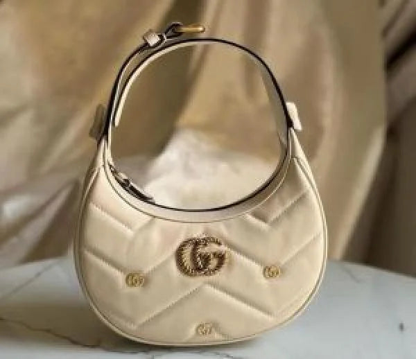 Velmora Half Moon Shoulder Bag – Noir Gold Luxe Edition ( Gucci )