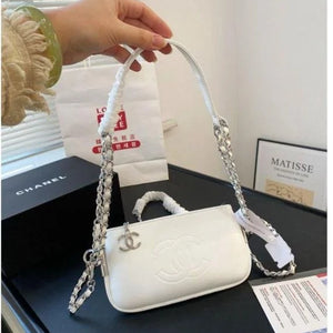 Velmora Kelly Jump Bag – White Luxe Edition ( Chanel )