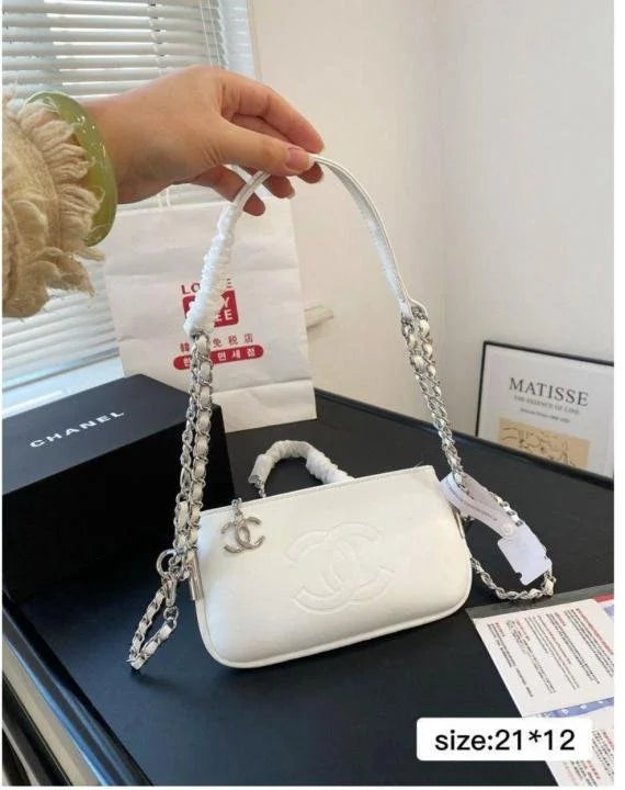 Velmora Kelly Jump Bag – White Luxe Edition ( Chanel )