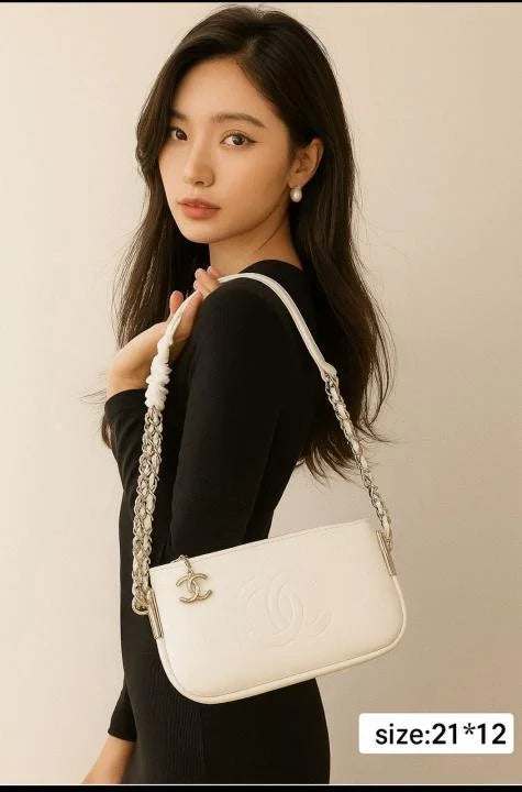 Velmora Kelly Jump Bag – White Luxe Edition ( Chanel )