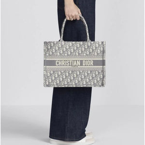 Velmora Grey Monogram Zipper Dior Tote Bag – Signature Travel Luxe Edition