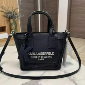 Velmora Karl Lagerfeld Structured Leather Handheld Bag