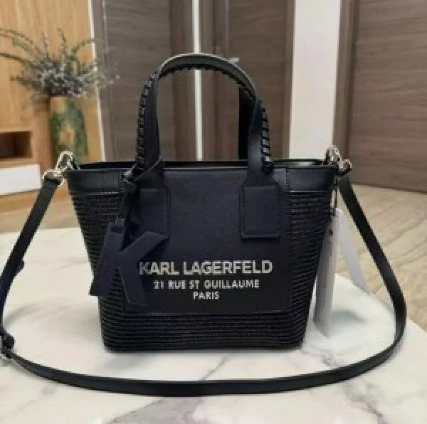 Velmora Karl Lagerfeld Structured Leather Handheld Bag