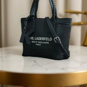Velmora Karl Lagerfeld Structured Leather Handheld Bag