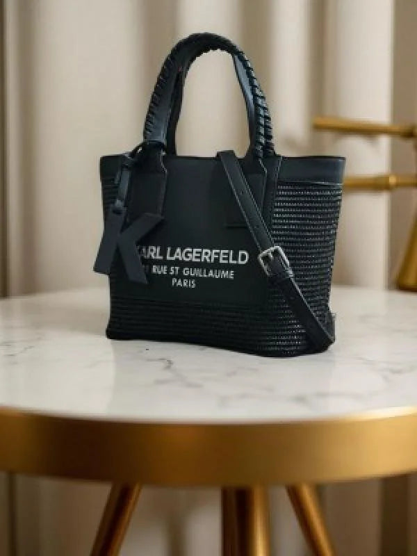 Velmora Karl Lagerfeld Structured Leather Handheld Bag