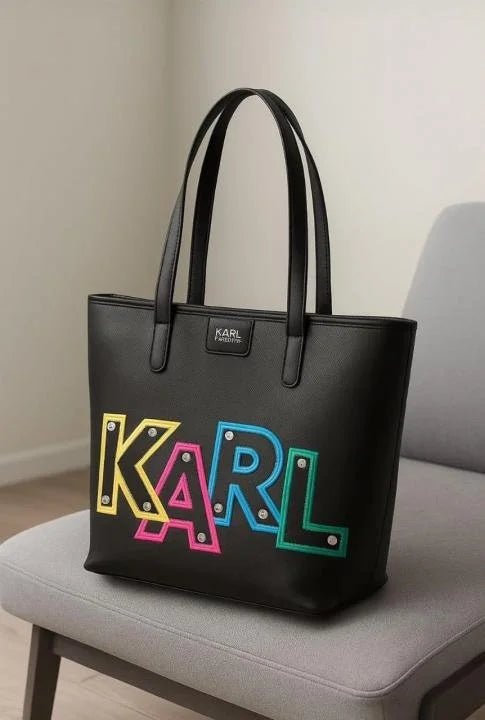 Velmora Karl Lagerfeld Structured Leather Handheld Bag