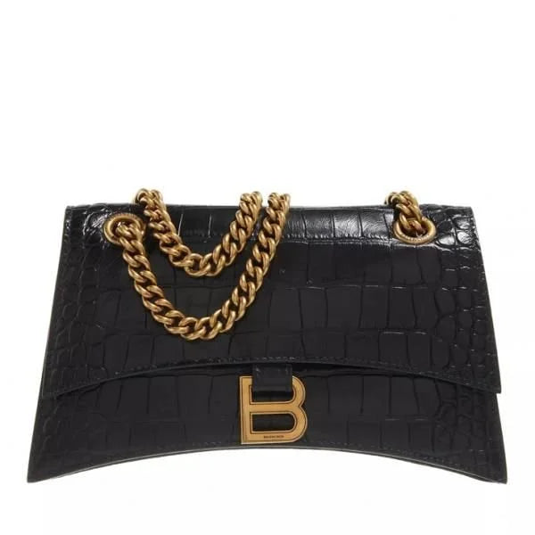 Velmora Crush Chain Bag – Embossed Noir Signature Edition