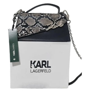 Velmora Karl Lagerfeld Inspired Shoulder Bag – Black & Grey Signature Edition