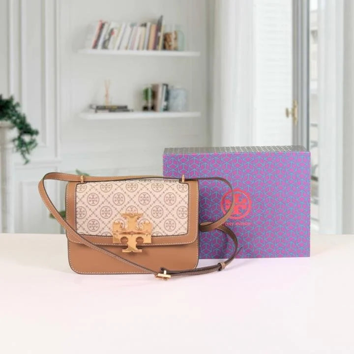 Velmora Eleanor Shoulder Bag – Denim Brown Signature Edition