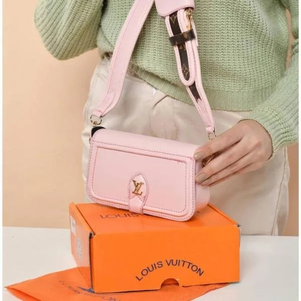 Velmora Officer Pochette Bag – Blush Pink, Premium Edition ( LV )
