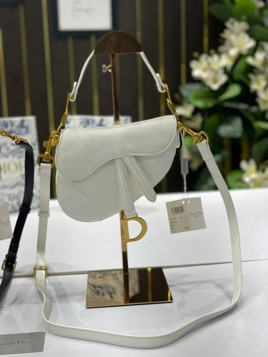 Velmora Saddle Bag – Noir Black and White, Small 18cm ( Dior )
