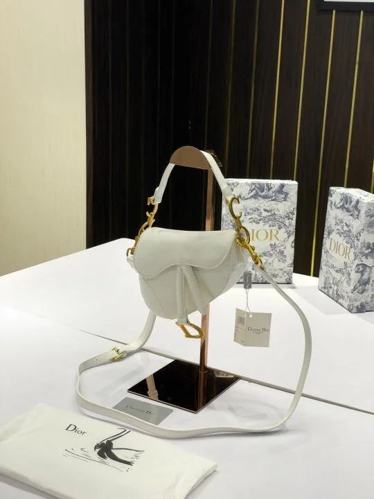 Velmora Saddle Bag – Noir Black and White, Small 18cm ( Dior )