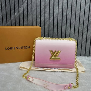 Velmora Twist MM Shoulder Bag – Blush Pink, Premium Edition ( LV )