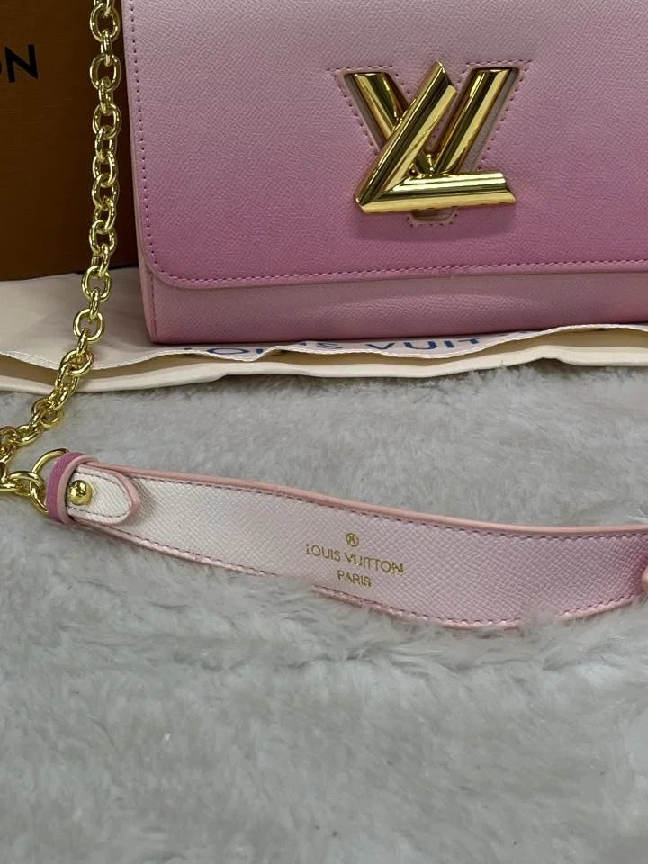 Velmora Twist MM Shoulder Bag – Blush Pink, Premium Edition ( LV )