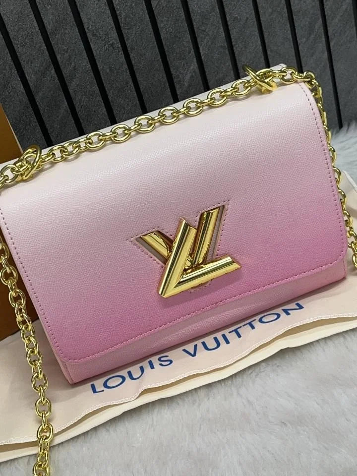 Velmora Twist MM Shoulder Bag – Blush Pink, Premium Edition ( LV )