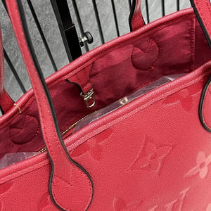 Velmora Neverfull Tote Bag – Crimson Red, Premium Edition ( LV )