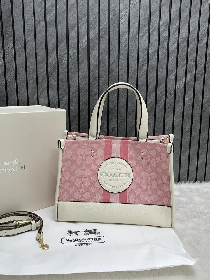 Velmora Dempsey Carryall Bag – Blush Pink, Premium Edition ( Coach )