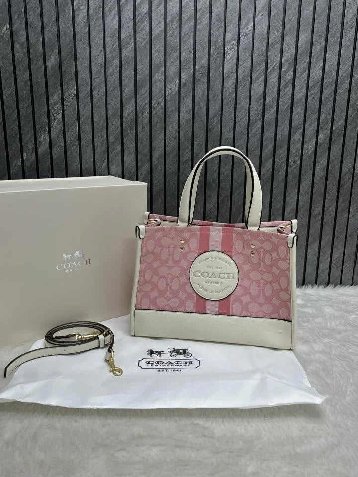 Velmora Dempsey Carryall Bag – Blush Pink, Premium Edition ( Coach )